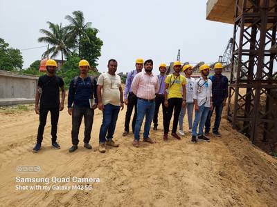 Industrial visit of Civil Engineering Department students at  Under Construction site of Joydev Bridge by  Royal Infraconstru Limited,  Joydev Kenduli, Birbhum on 04.06.2022 2