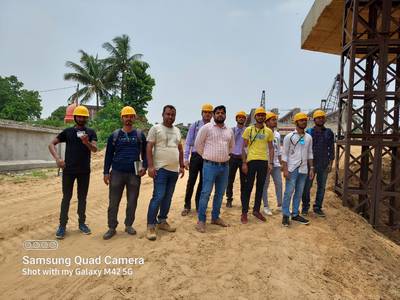 Industrial visit of Civil Engineering Department students at  Under Construction site of Joydev Bridge by  Royal Infraconstru Limited,  Joydev Kenduli, Birbhum on 04.06.2022 4