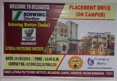 Luthfaa Polytechnic Institute & Corporate Bridge organised a campusing in our college campus on 01.03.2024. 2