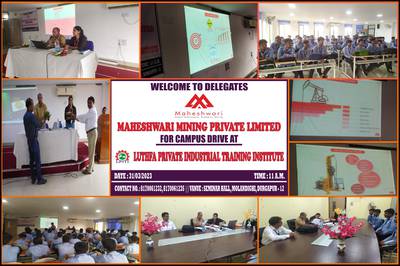 Campus drive at Maheshwari Mining Private Limited on 31032023 organized by Luthfa Private ITI.. 1