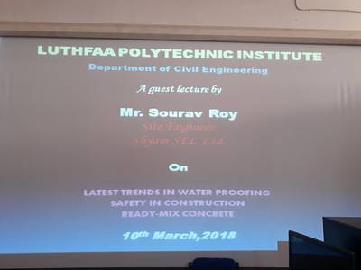 Guest Lecturer Latest Trends in water Proofing Safety in Construction Ready-Mix Concrete ( Civil Engineering) 6