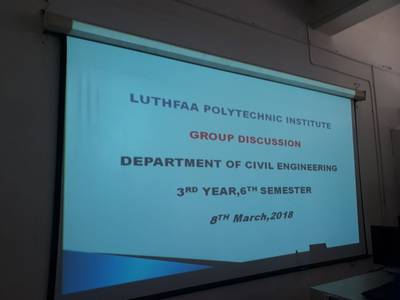 Guest Lecturer  and Group Discussion of Civil Dept 6